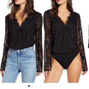 WAYF black lace body suit
